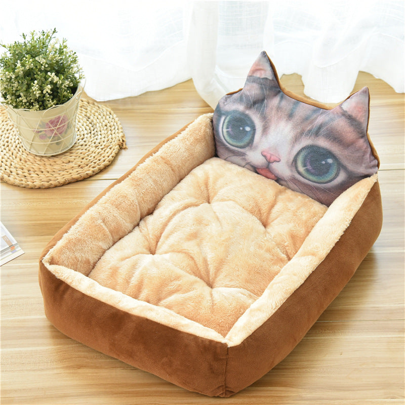 Large Pet Cat Dog Bed 7Colors Warm