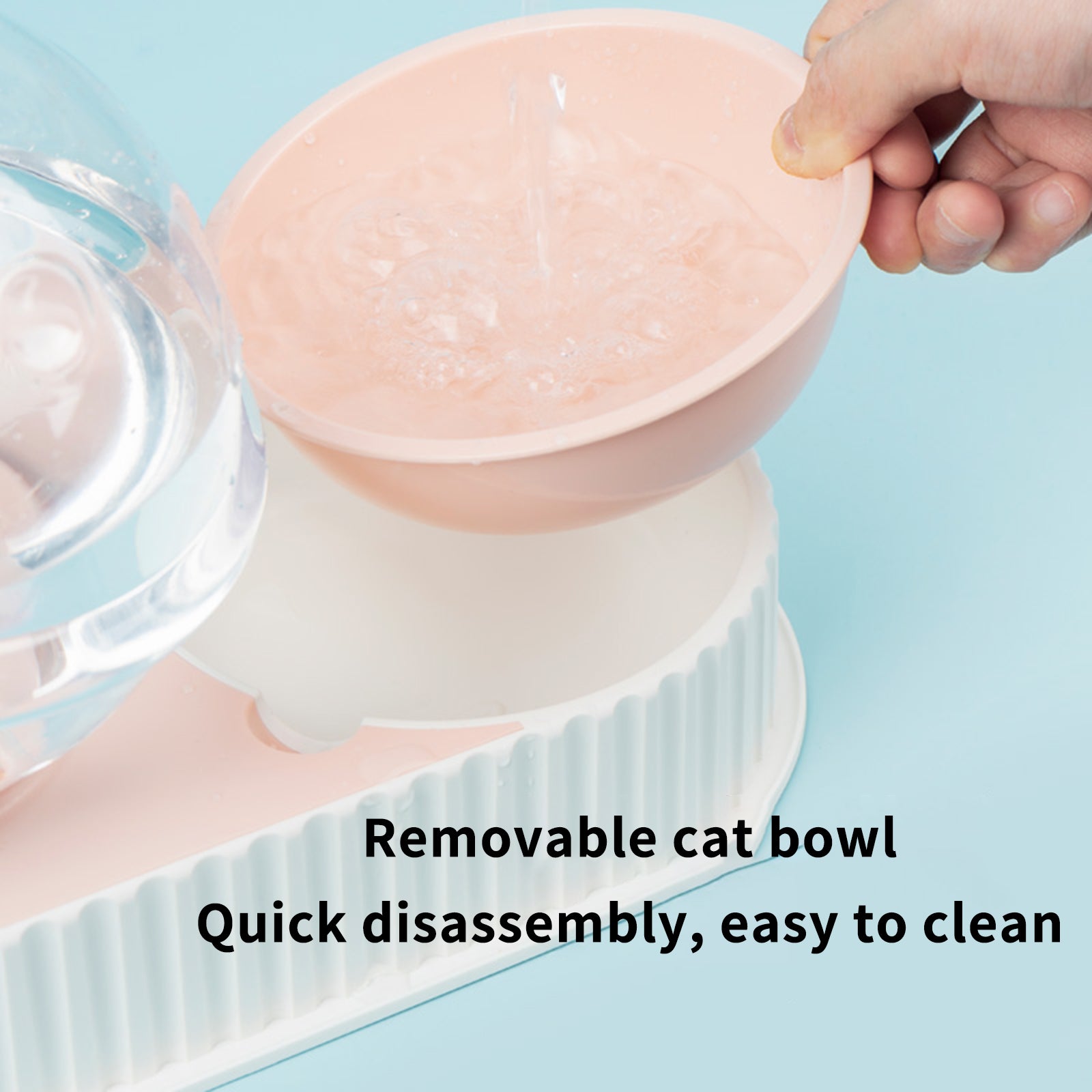 Plastic Pet Feeding Drinkers Cat Automatic Feeder