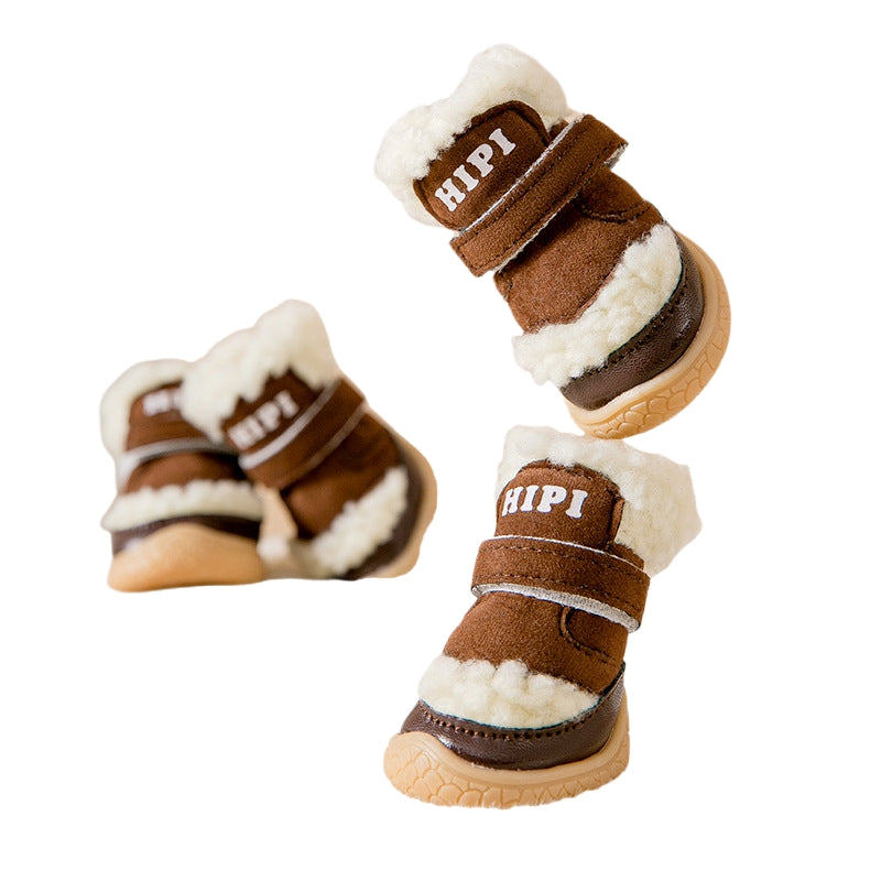 Winter Dog Shoes Thick Anti-slip Rain
