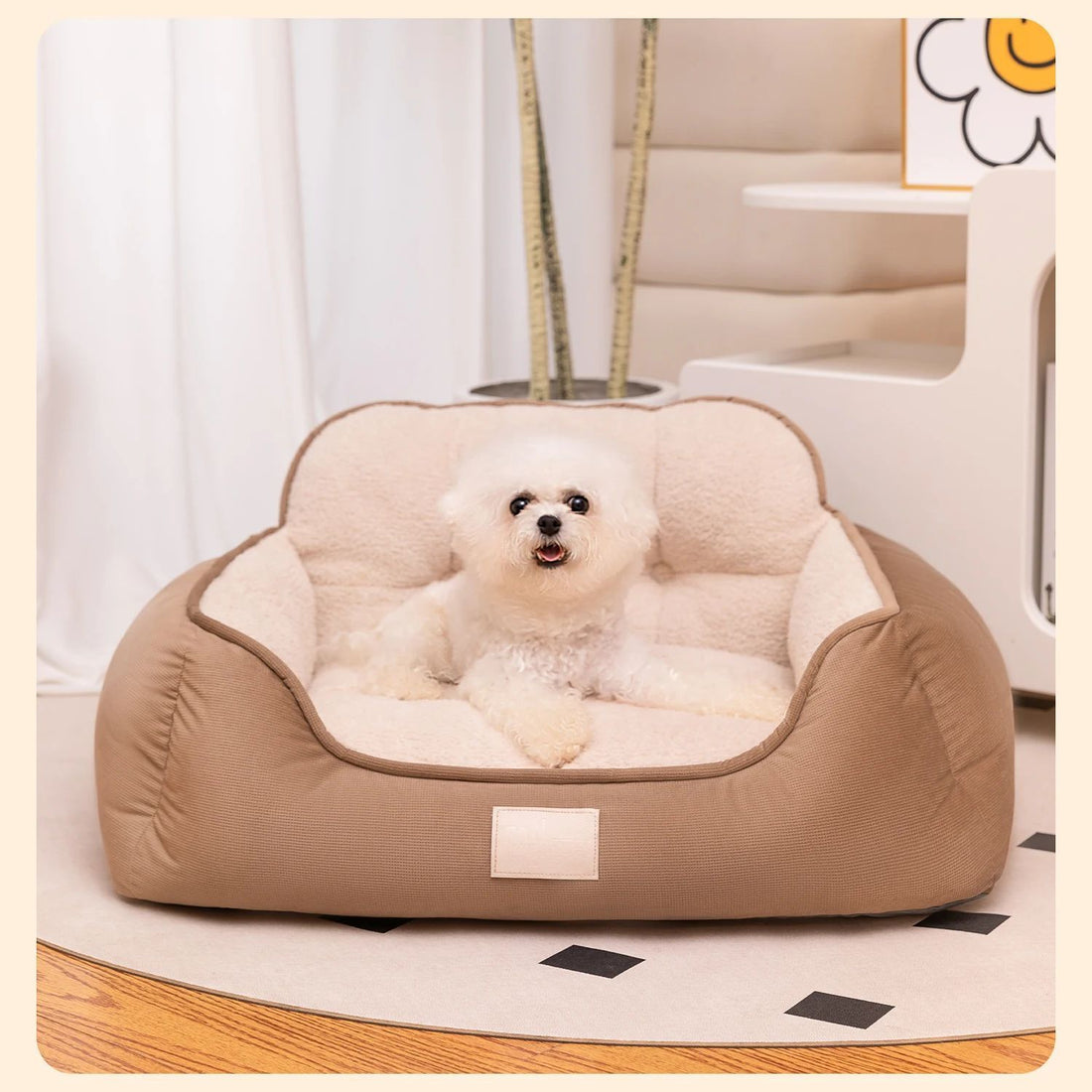 Cozy Plush Pet Bed Warm Washable Fluffy