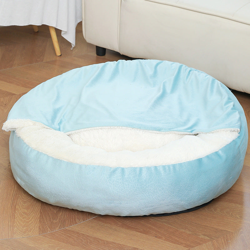 Orthopedic Dog Bed With Hooded Blanket
