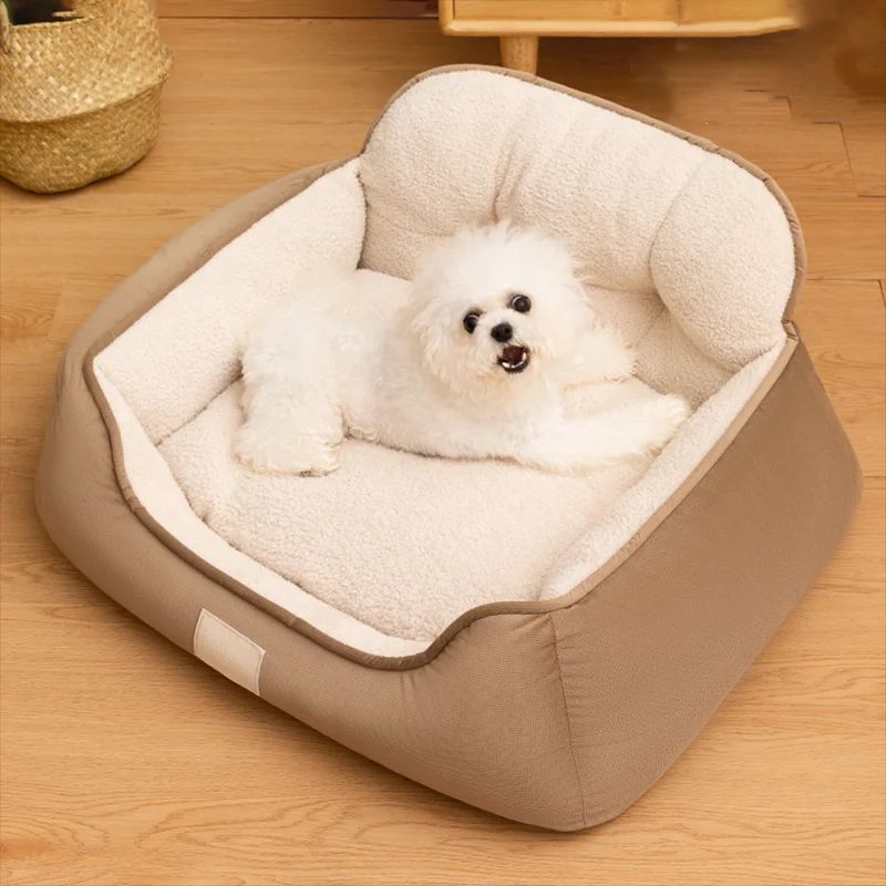 Cozy Plush Pet Bed Warm Washable Fluffy