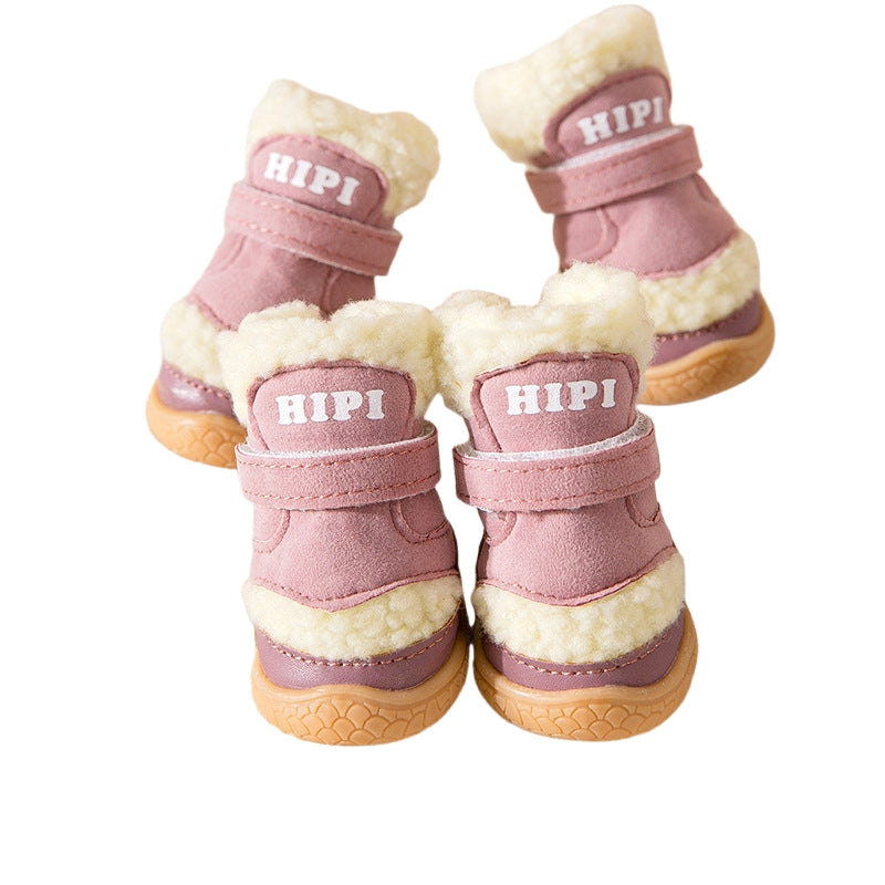 Winter Dog Shoes Thick Anti-slip Rain