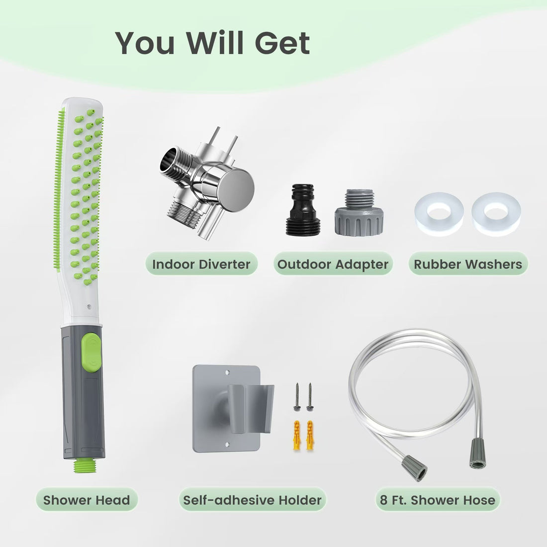 Pet Bathing Brush Showerhead