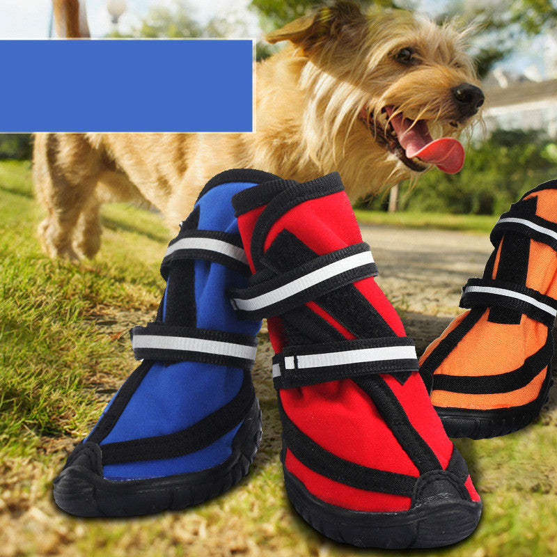 Dog Shoes Double Straps Non-slip
