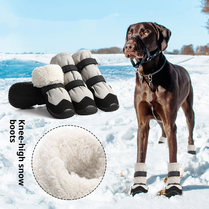 Winter Warm Dog Boots Thickened