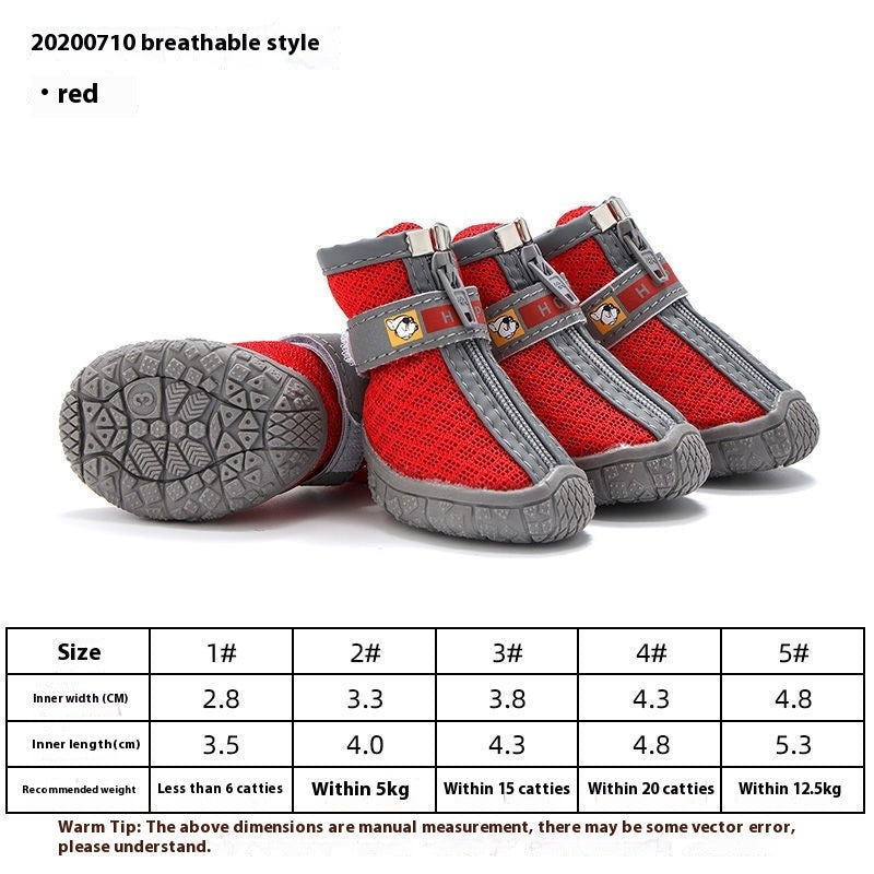 Wear-resistant Breathable Dog Shoes